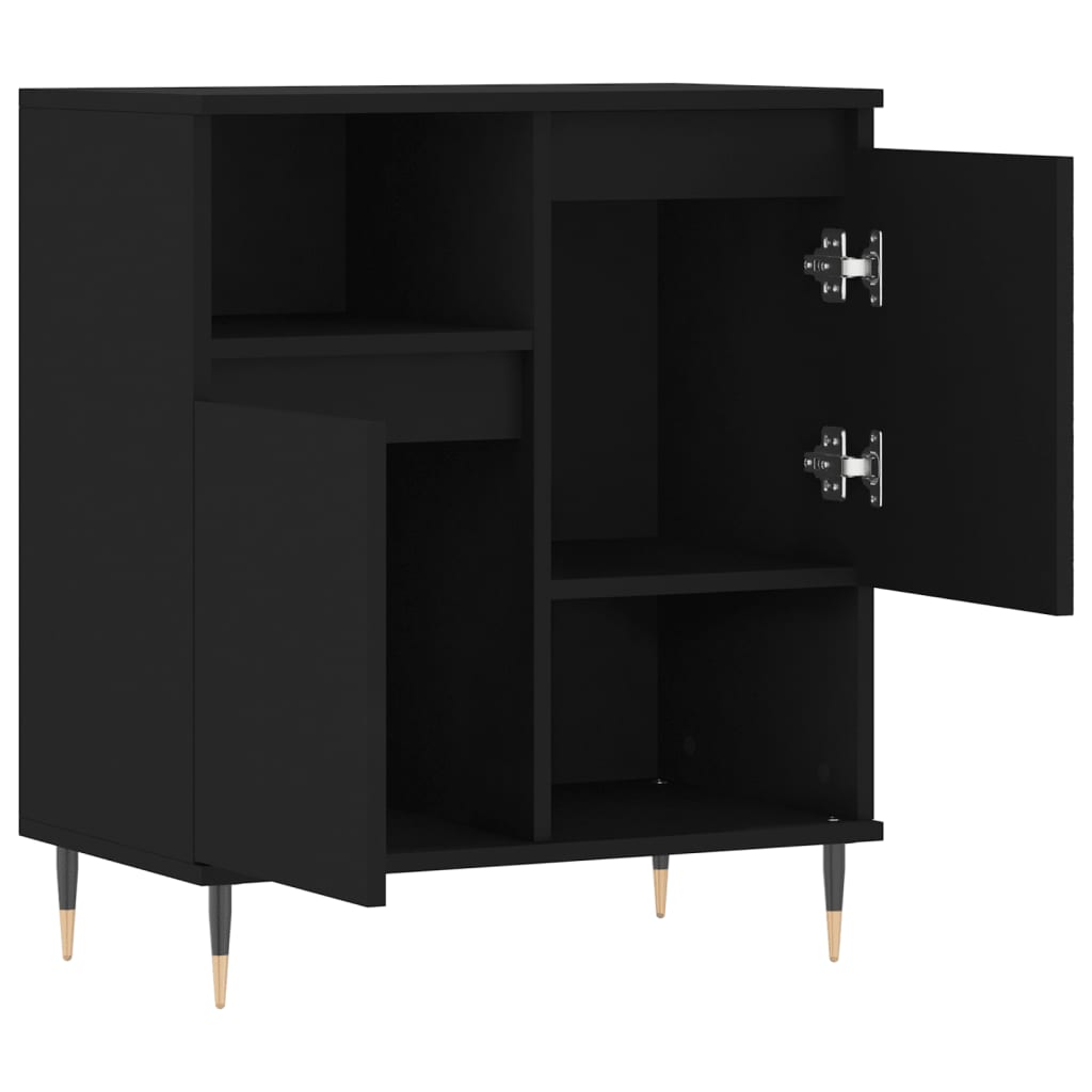 Credenza Nero 60x35x70 cm in Legno Multistrato 831181