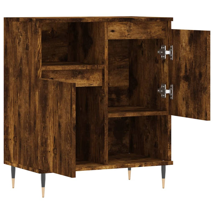 Credenza Rovere Fumo 60x35x70 cm in Legno Multistrato 831185