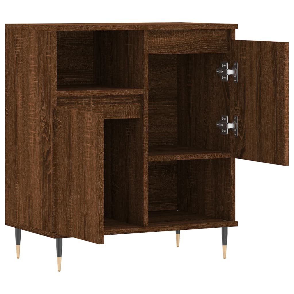 Credenza Rovere Marrone 60x35x70 cm in Legno Multistrato 831187