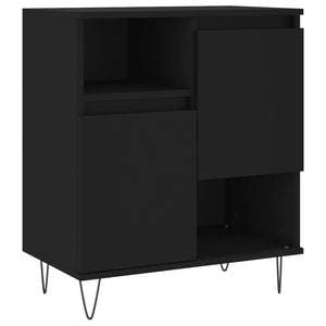 Credenza Nero 60x35x70 cm in Legno Multistrato 831189