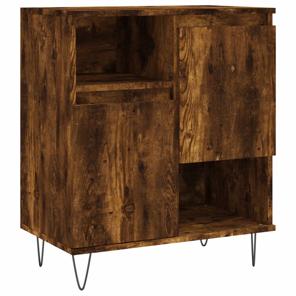 Credenza Rovere Fumo 60x35x70 cm in Legno Multistrato 831193