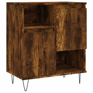 Credenza Rovere Fumo 60x35x70 cm in Legno Multistrato 831193