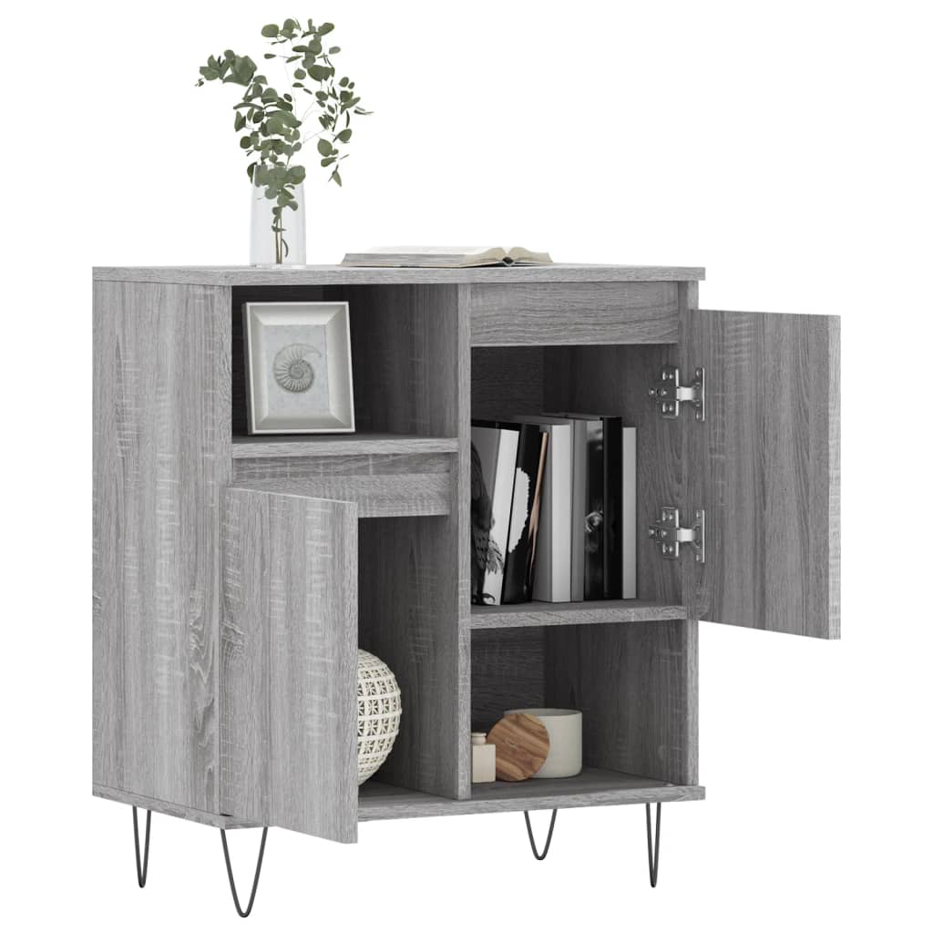 Credenza Grigio Sonoma 60x35x70 cm in Legno Multistrato 831194