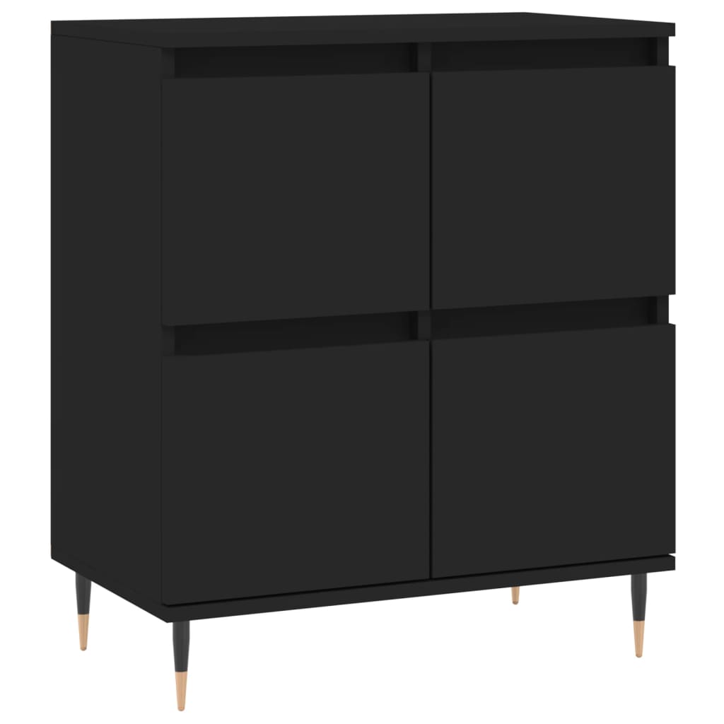 Credenza Nero 60x35x70 cm in Legno Multistrato 831205