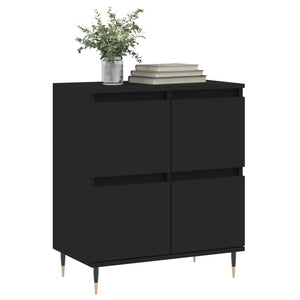 Credenza Nero 60x35x70 cm in Legno Multistrato 831205