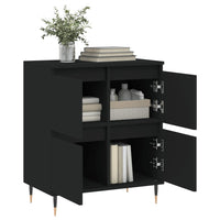 Credenza Nero 60x35x70 cm in Legno Multistrato 831205