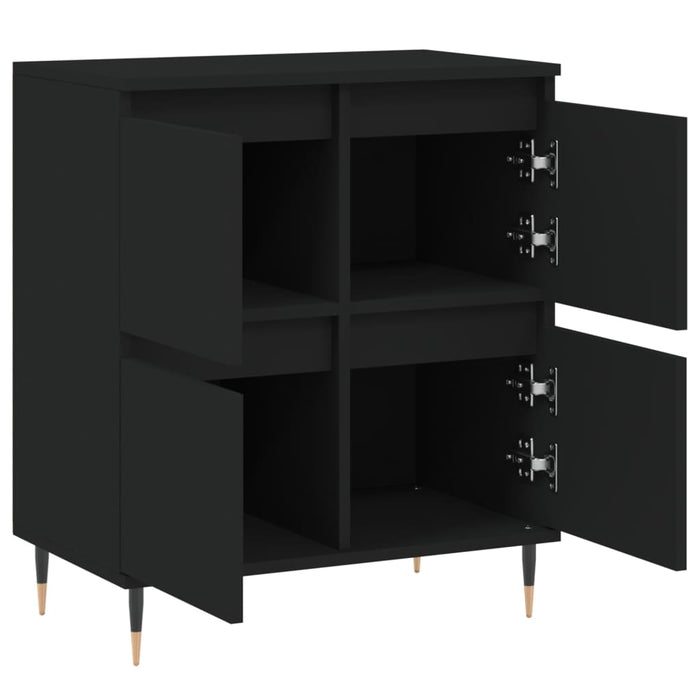 Credenza Nero 60x35x70 cm in Legno Multistrato 831205