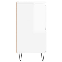 Credenza Bianco Lucido 60x35x70 cm in Legno Multistrato 831214