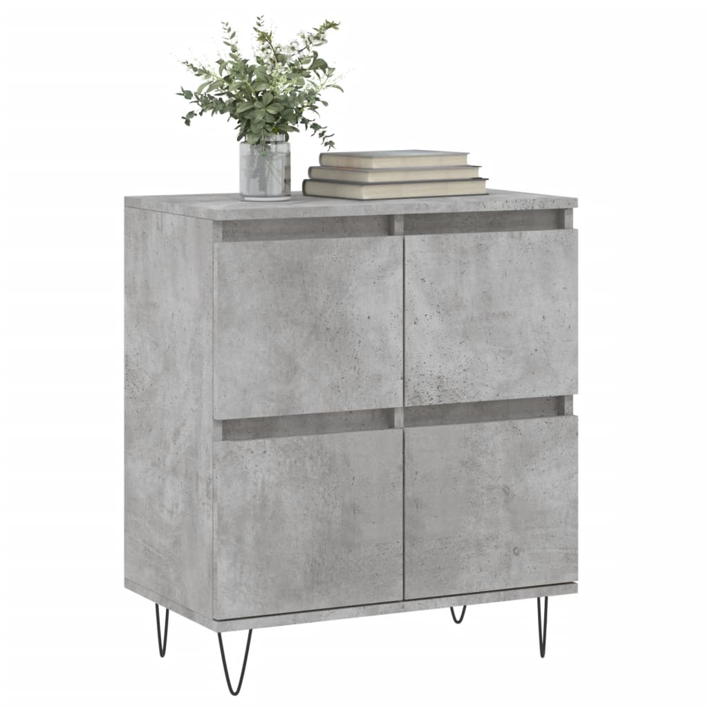 Credenza Grigio Cemento 60x35x70 cm in Legno Multistrato 831216