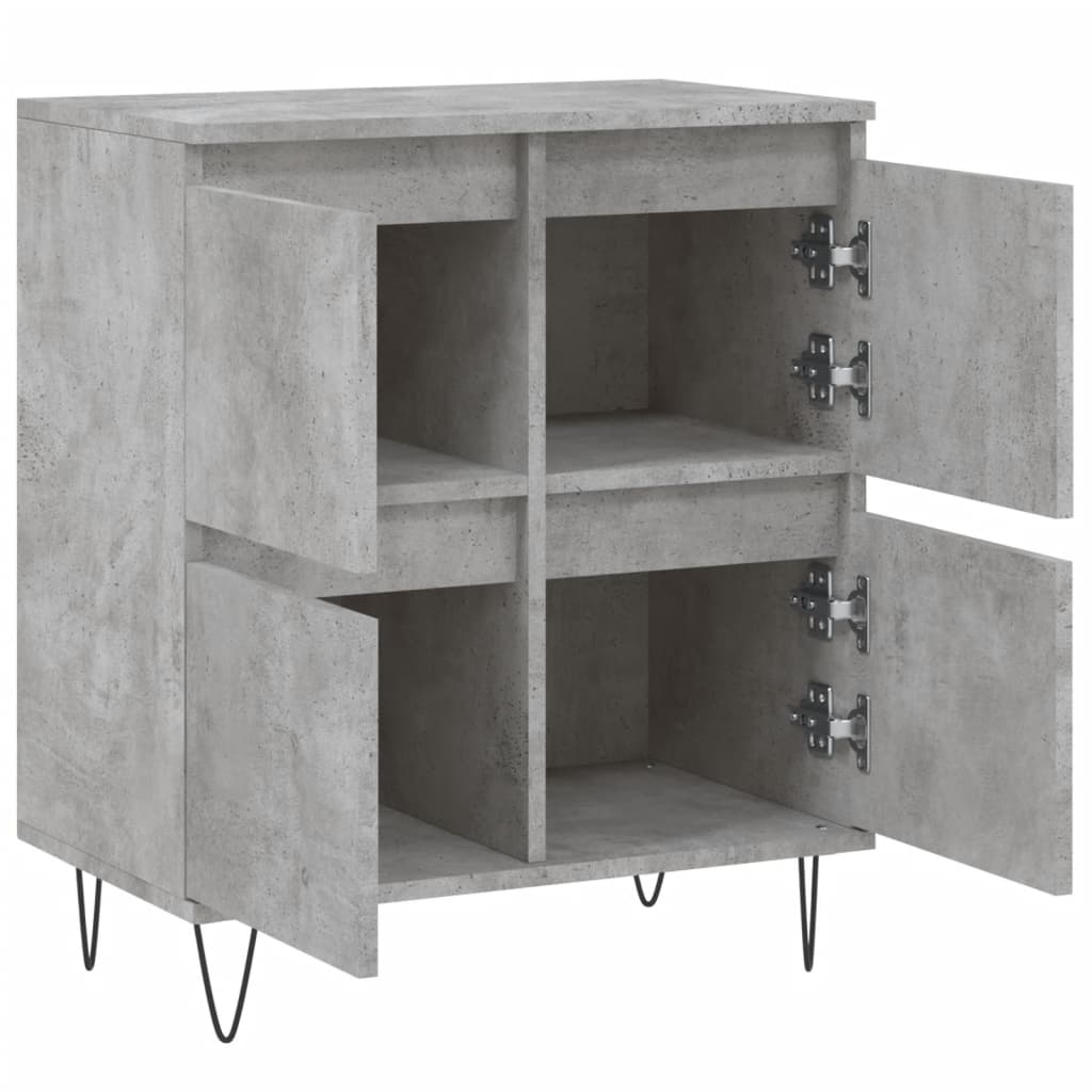 Credenza Grigio Cemento 60x35x70 cm in Legno Multistrato 831216