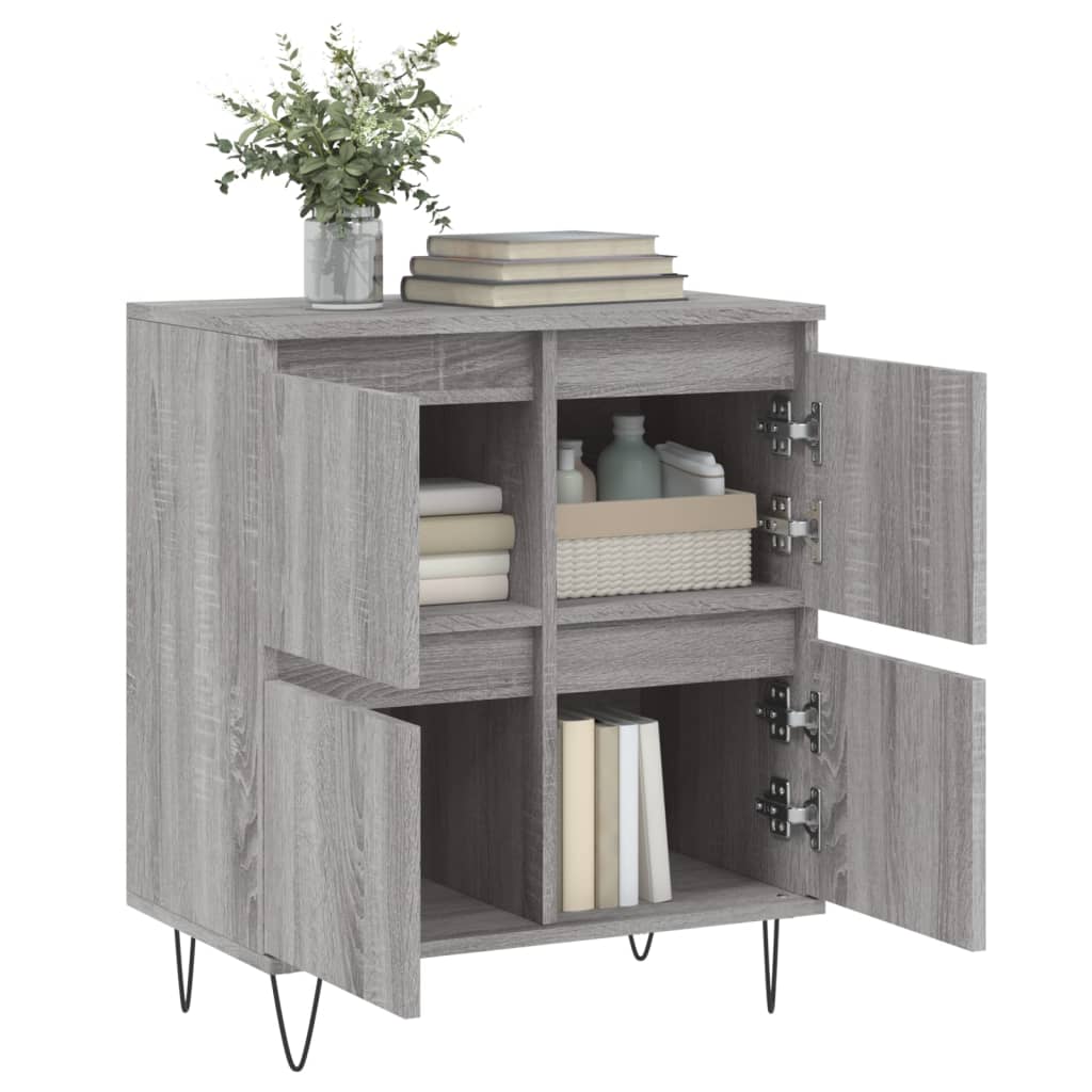 Credenza Grigio Sonoma 60x35x70 cm in Legno Multistrato 831218