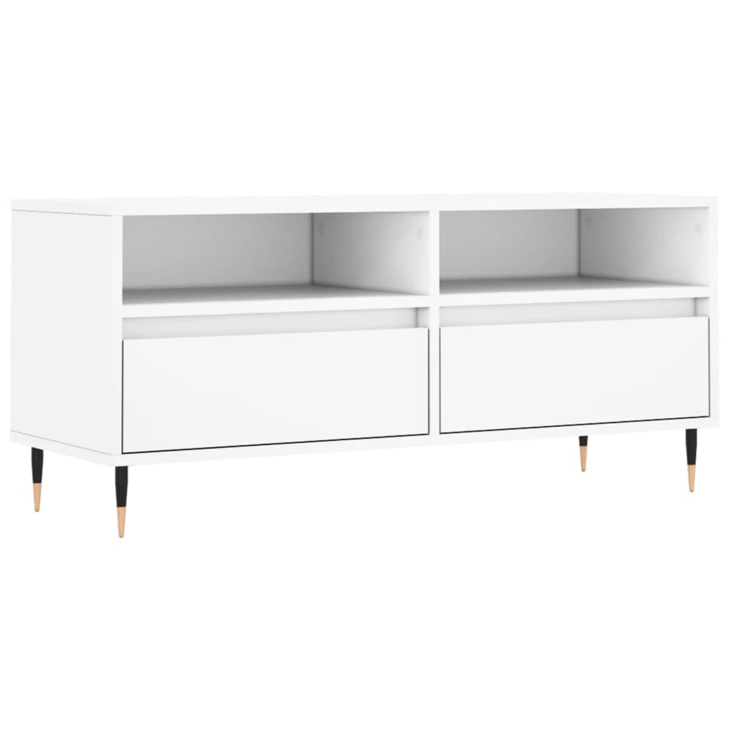 Mobile Porta TV Bianco 100x34,5x44,5 cm in Legno Multistrato 831228