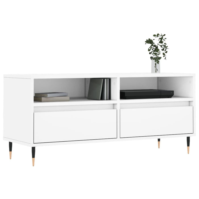 Mobile Porta TV Bianco 100x34,5x44,5 cm in Legno Multistrato 831228