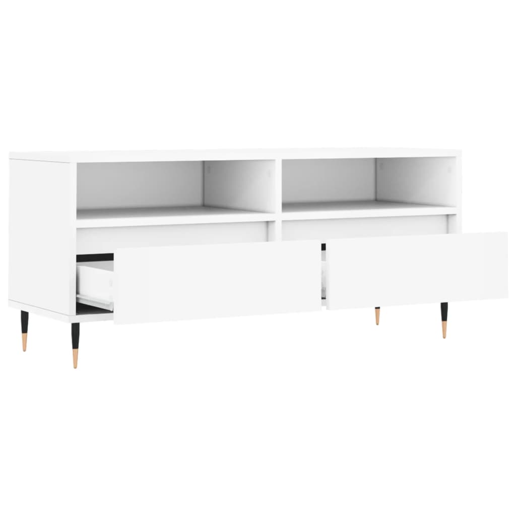 Mobile Porta TV Bianco 100x34,5x44,5 cm in Legno Multistrato 831228