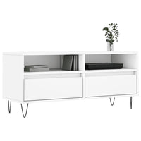 Mobile Porta TV Bianco 100x34,5x44,5 cm in Legno Multistrato 831236