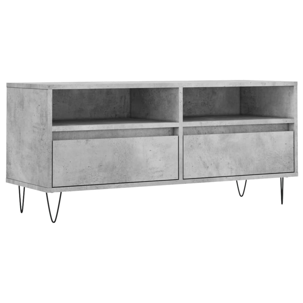 Mobile per TV Grigio Cemento 100x34,5x44,5 cm Legno Multistrato 831240