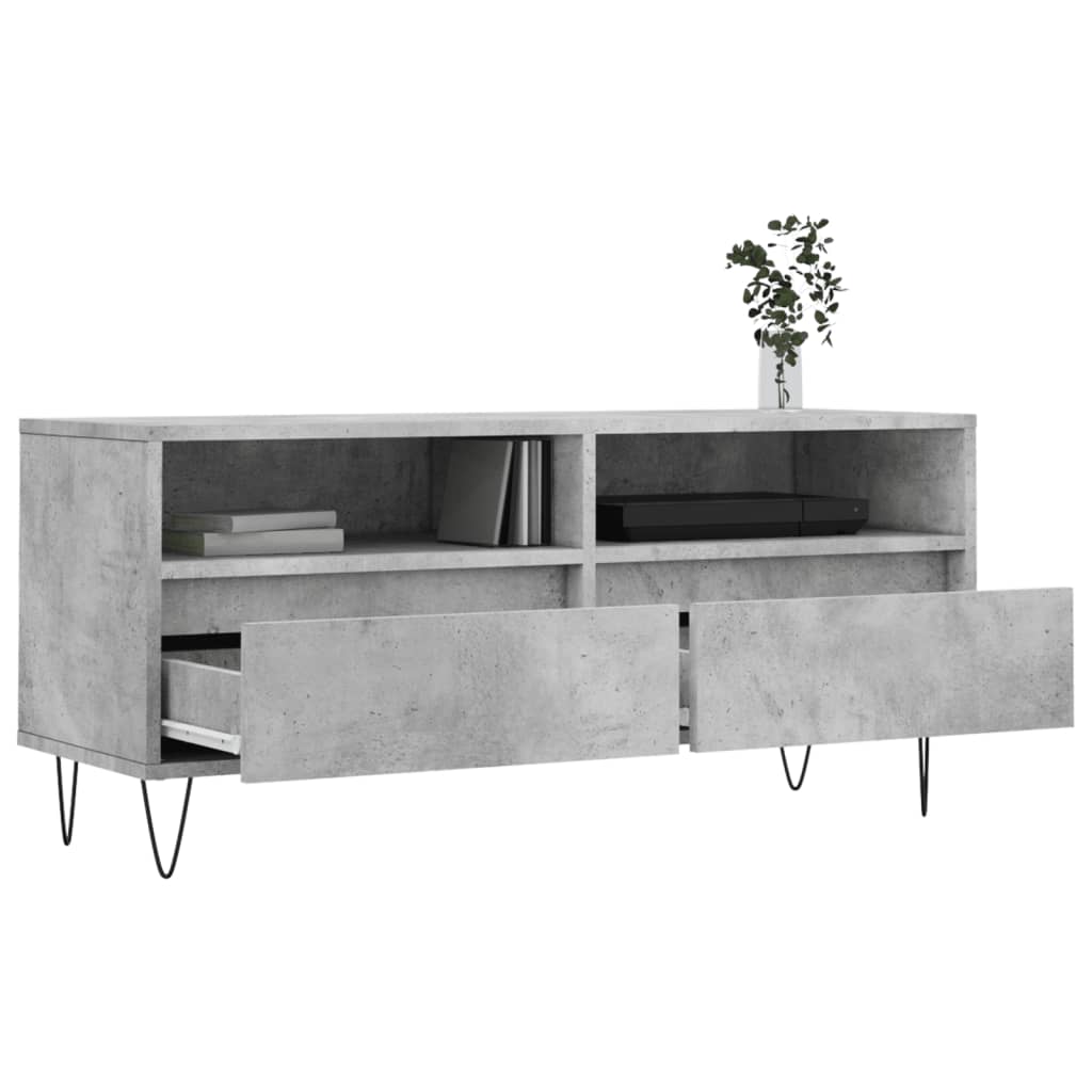 Mobile per TV Grigio Cemento 100x34,5x44,5 cm Legno Multistrato 831240