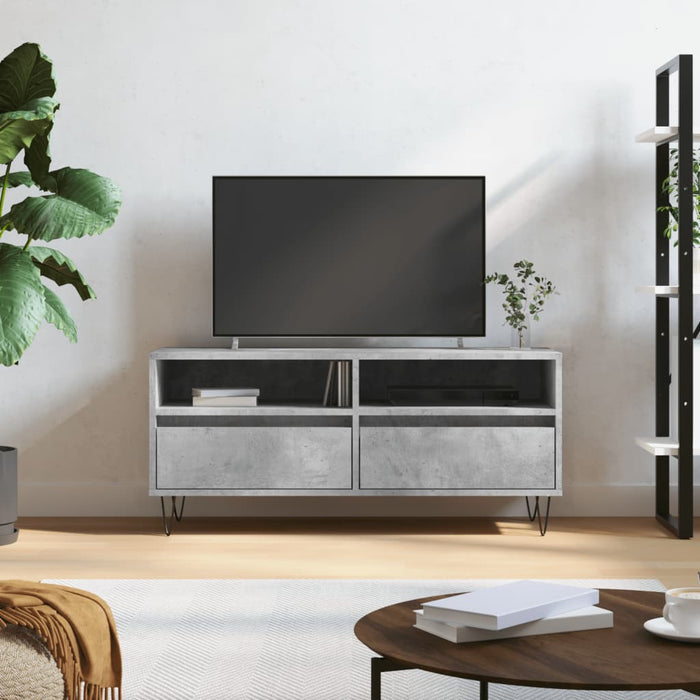 Mobile per TV Grigio Cemento 100x34,5x44,5 cm Legno Multistratocod mxl 80221