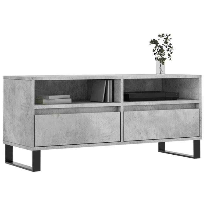 Mobile per TV Grigio Cemento 100x34,5x44,5 cm Legno Multistrato 831248