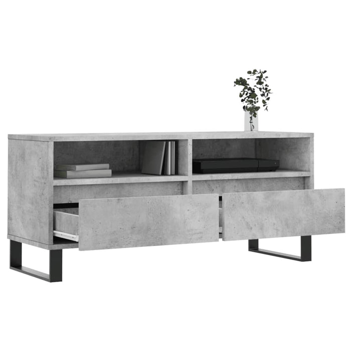 Mobile per TV Grigio Cemento 100x34,5x44,5 cm Legno Multistrato 831248