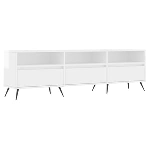 Mobile Porta TV Bianco Lucido 150x30x44,5 cm Legno Multistratocod mxl 79480