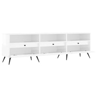 Mobile Porta TV Bianco Lucido 150x30x44,5 cm Legno Multistrato 831254