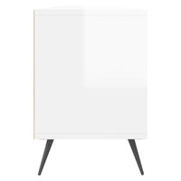 Mobile Porta TV Bianco Lucido 150x30x44,5 cm Legno Multistrato 831254