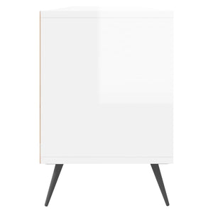 Mobile Porta TV Bianco Lucido 150x30x44,5 cm Legno Multistrato 831254