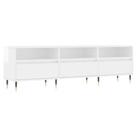 Mobile Porta TV Bianco Lucido 150x30x44,5 cm Legno Multistrato 831262