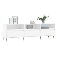 Mobile Porta TV Bianco Lucido 150x30x44,5 cm Legno Multistrato 831262