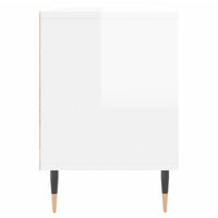 Mobile Porta TV Bianco Lucido 150x30x44,5 cm Legno Multistrato 831262