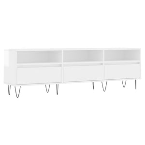 Mobile Porta TV Bianco Lucido 150x30x44,5 cm Legno Multistrato 831278