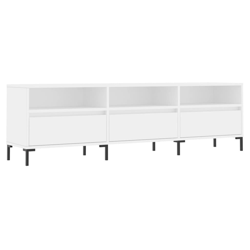 Mobile Porta TV Bianco 150x30x44,5 cm in Legno Multistrato 831284