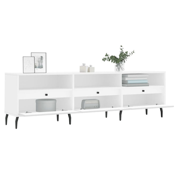 Mobile Porta TV Bianco 150x30x44,5 cm in Legno Multistrato 831292