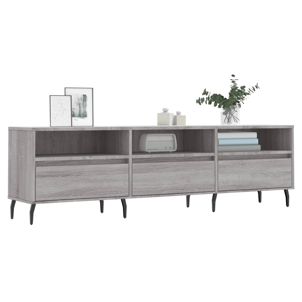 Mobile Porta TV Grigio Sonoma 150x30x44,5 cm Legno Multistrato 831298