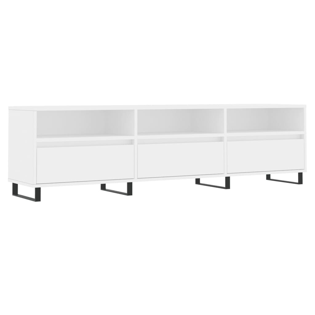 Mobile Porta TV Bianco 150x30x44,5 cm in Legno Multistrato 831300