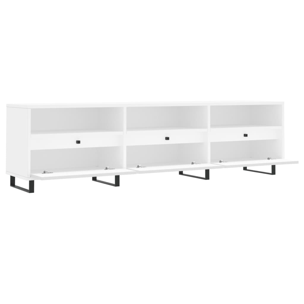 Mobile Porta TV Bianco 150x30x44,5 cm in Legno Multistrato 831300