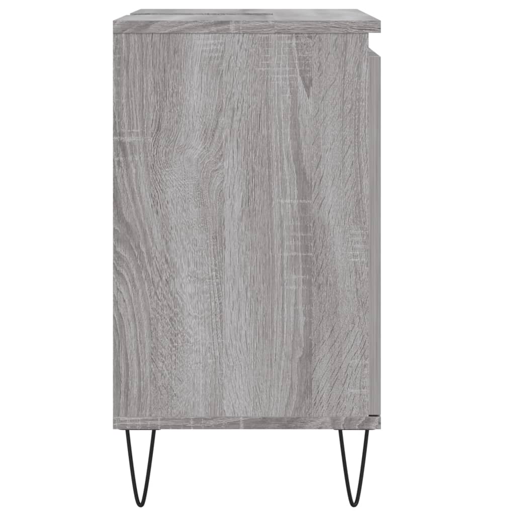 Mobile da Bagno Grigio Sonoma 58x33x60 cm in Legno Multistrato 831586