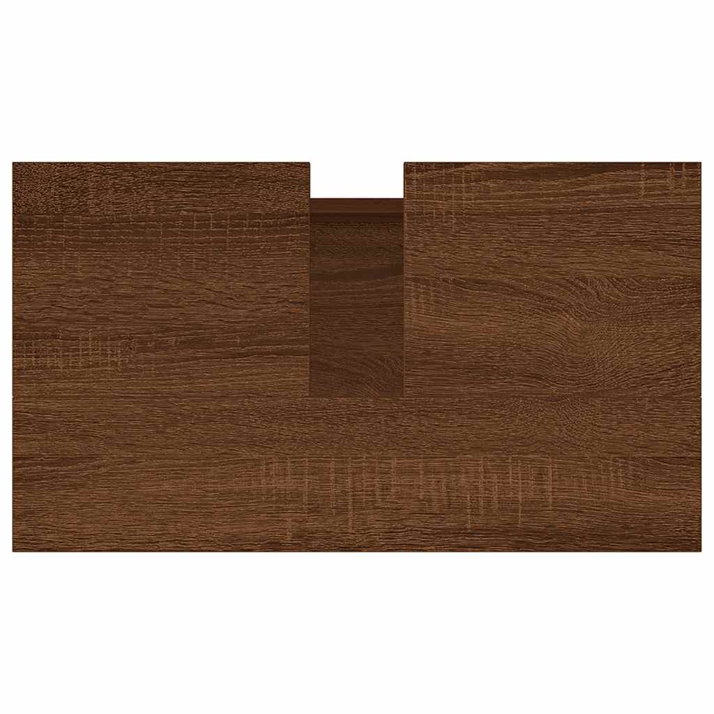 Armadietto Bagno Rovere Marrone 58x33x60cm in Legno Multistrato 831587