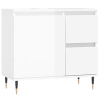 Armadietto Bagno Bianco Lucido 65x33x60cm in Legno Multistratocod mxl 104117