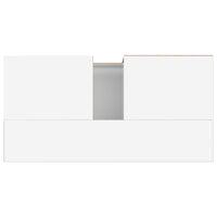 Armadietto Bagno Bianco Lucido 65x33x60cm in Legno Multistrato 831598