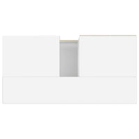 Armadietto da Bagno Bianco 65x33x60 cm in Legno Multistrato 831604