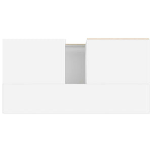 Armadietto da Bagno Bianco 65x33x60 cm in Legno Multistrato 831604