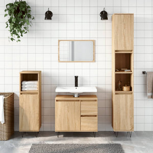 Armadietto da Bagno Rovere Sonoma 65x33x60 cm Legno Multistrato 831607