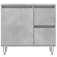 Armadietto da Bagno Grigio Cemento 65x33x60cm Legno Multistrato 831608