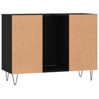 Mobile da Bagno Nero 80x33x60 cm in Legno Multistrato 831629