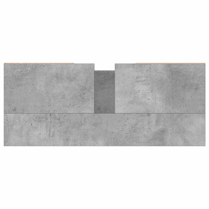 Armadietto da Bagno Grigio Cemento 80x33x60cm Legno Multistrato 831632