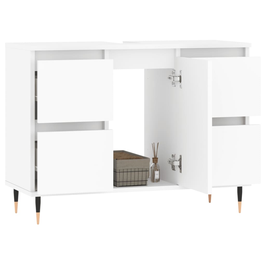 Mobile da Bagno Bianco 80x33x60 cm in Legno Multistratocod mxl 129998