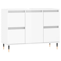 Armadietto Bagno Bianco Lucido 80x33x60cm in Legno Multistratocod mxl 129975