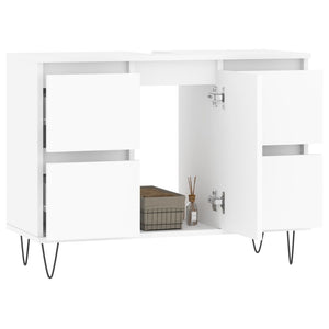 Mobile da Bagno Bianco 80x33x60 cm in Legno Multistratocod mxl 127692